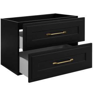 CLASSIC čierny B100DB závesná skrinka pod umývadlo 100 cm