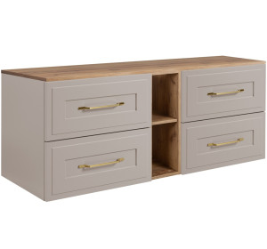 CLASSIC kašmír K140DC závesná skrinka pod umývadlo 140 cm