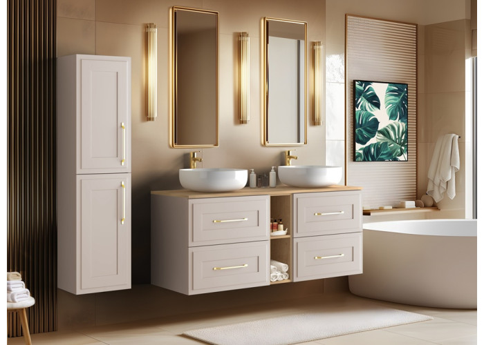 CLASSIC kašmír K140DC závesná skrinka pod umývadlo 140 cm