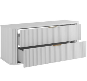 ELEGANCE biela W120 závesná skrinka pod umývadlo 120 cm s vrchnou doskou