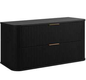 ELEGANCE čierna B100 závesná skrinka pod umývadlo 100 cm s vrchnou doskou