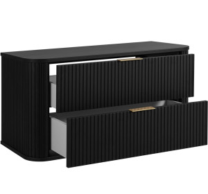 ELEGANCE čierna B100 závesná skrinka pod umývadlo 100 cm s vrchnou doskou