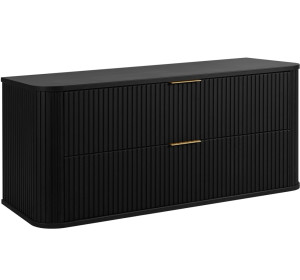 ELEGANCE čierna B120 závesná skrinka pod umývadlo 120 cm s vrchnou doskou