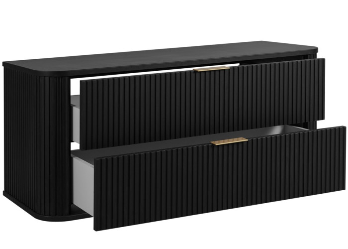 ELEGANCE čierna B120 závesná skrinka pod umývadlo 120 cm s vrchnou doskou ELEGANCE čierna B120 závesná skrinka pod umývadlo 120 cm s vrchnou doskou