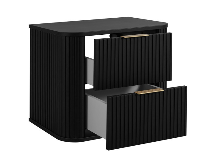 ELEGANCE čierna B60 závesná skrinka pod umývadlo 60 cm s vrchnou doskou ELEGANCE čierna B60 závesná skrinka pod umývadlo 60 cm s vrchnou doskou