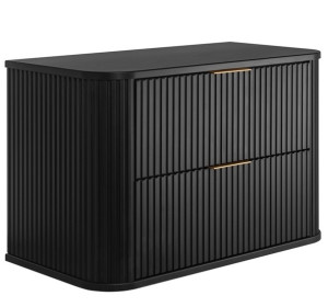 ELEGANCE čierna B80 závesná skrinka pod umývadlo 80 cm s vrchnou doskou