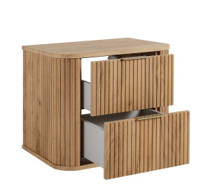 ELEGANCE dub craft zlatý C60 závesná skrinka pod umývadlo 60 cm s vrchnou doskou