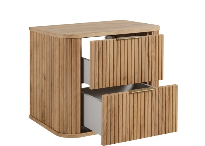 ELEGANCE dub craft zlatý C60 závesná skrinka pod umývadlo 60 cm s vrchnou doskou