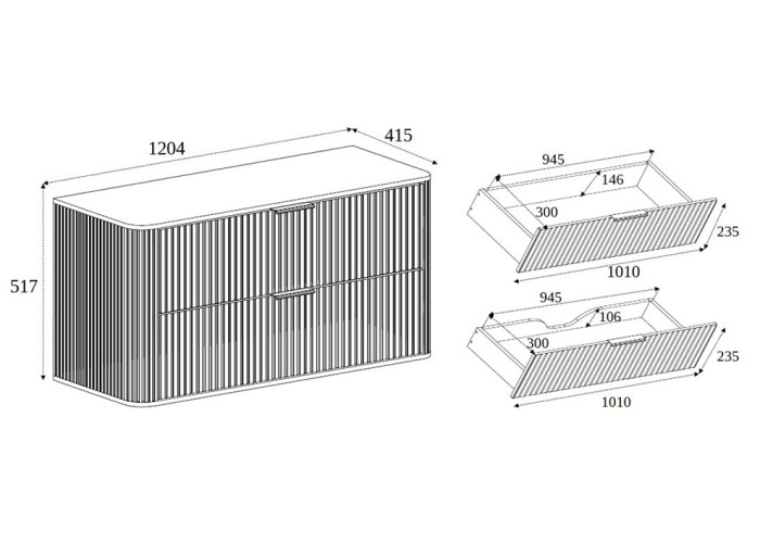 ELEGANCE kašmír K120 závesná skrinka pod umývadlo 120 cm s vrchnou doskou