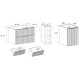 FLOW biely matný W140-80-20-40-DC závesná skrinka pod umývadlo 140 cm FLOW biely matný W140-80-20-40-DC závesná skrinka pod umývadlo 140 cm