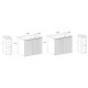 FLOW biely matný W160-R6060RDC-2 závesná skrinka pod umývadlo 160 cm FLOW biely matný W160-R6060RDC-2 závesná skrinka pod umývadlo 160 cm
