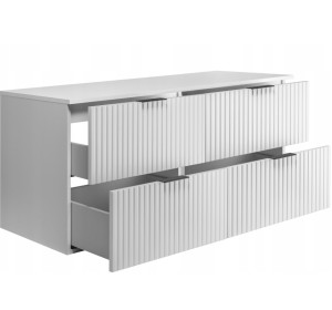 FLOW biely matný W120DW závesná skrinka pod umývadlo 120 cm FLOW biely matný W120DW závesná skrinka pod umývadlo 120 cm