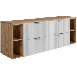 FLOW biely matný W160-R6060RDC závesná skrinka pod umývadlo 160 cm FLOW biely matný W160-R6060RDC závesná skrinka pod umývadlo 160 cm