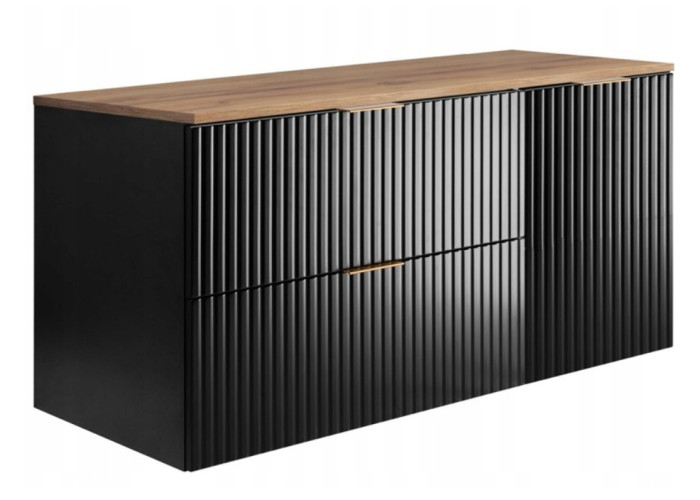 FLOW čierny matný B100-60-40-DC závesná skrinka pod umývadlo 100 cm FLOW čierny matný B100-60-40-DC závesná skrinka pod umývadlo 100 cm