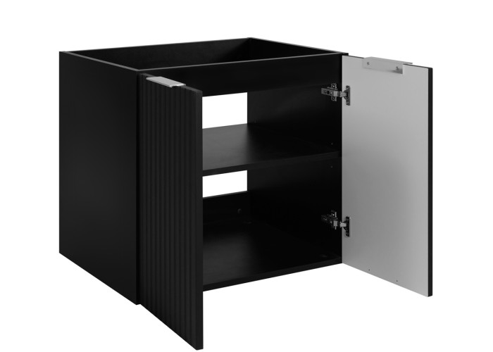 FLOW čierny matný B60D2 závesná skrinka pod umývadlo 60 cm