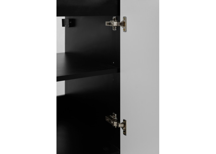 FLOW čierny matný B80D2 závesná skrinka pod umývadlo 80 cm