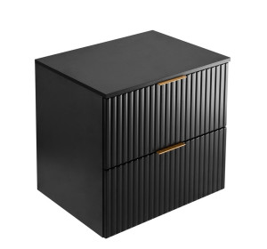 FLOW čierny matný B60DB závesná skrinka pod umývadlo 60 cm