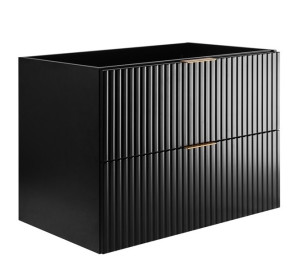 FLOW čierny matný B80 závesná skrinka pod umývadlo 80 cm