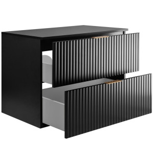 FLOW čierny matný B80DB závesná skrinka pod umývadlo 80 cm FLOW čierny matný B80DB závesná skrinka pod umývadlo 80 cm