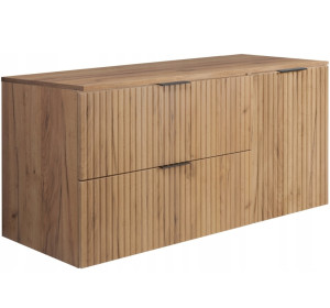 FLOW dub craft zlatý C120-80-40-DC závesná skrinka pod umývadlo s doskou 120 cm