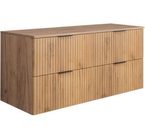 FLOW dub craft zlatý C120DC závesná skrinka pod umývadlo s doskou 120 cm