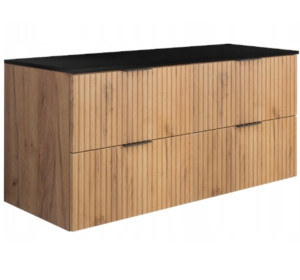 FLOW dub craft zlatý C120DB závesná skrinka pod umývadlo s doskou 120 cm