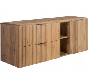 FLOW dub craft zlatý C140-80-20-40-DC závesná skrinka pod umývadlo 140 cm