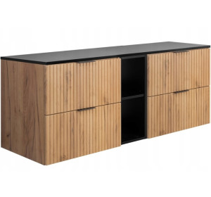 FLOW dub craft zlatý C140DB závesná skrinka pod umývadlo 140 cm