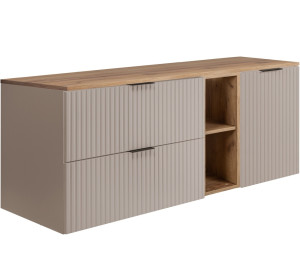 FLOW kašmír K140-80-20-40-DC závesná skrinka pod umývadlo 140 cm