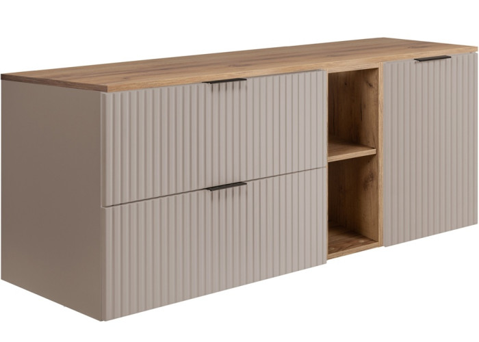 FLOW kašmír K140-80-20-40-DC závesná skrinka pod umývadlo 140 cm