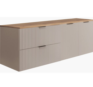 FLOW kašmír K140-80-60-DC závesná skrinka pod umývadlo 140 cm