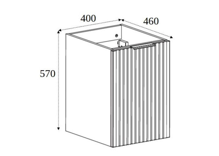 FLOW kašmír K40D1 skrinka ku kúpeľne 40 cm