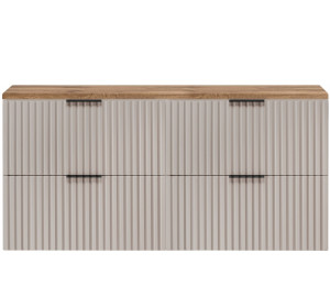 FLOW kašmír K120DC závesná skrinka pod umývadlo 120 cm