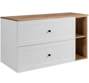 GUSTO biely W100DC závesná skrinka pod umývadlo 100 cm