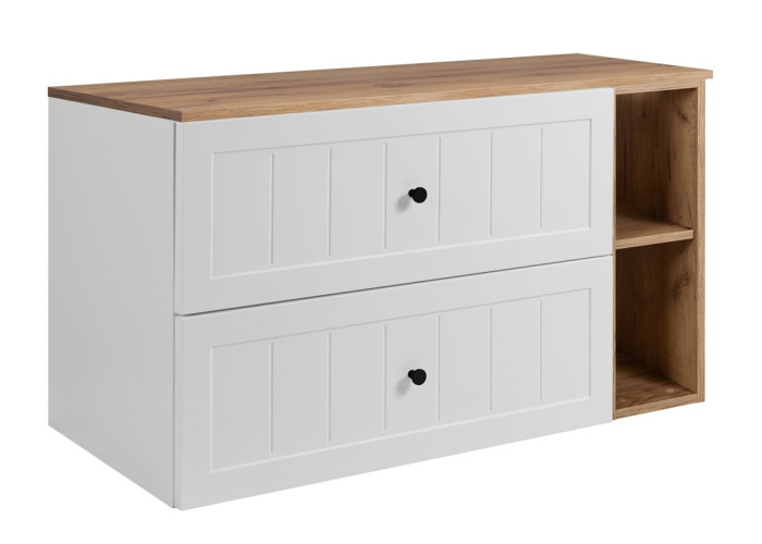 GUSTO biely W100DC závesná skrinka pod umývadlo 100 cm