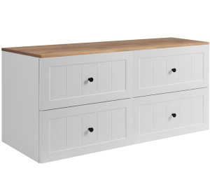 GUSTO biely W120DC závesná skrinka pod umývadlo 120 cm