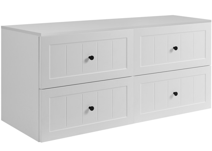 GUSTO biely W120DW závesná skrinka pod umývadlo 120 cm