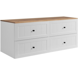 GUSTO biely W160DC závesná skrinka pod umývadlo 160 cm