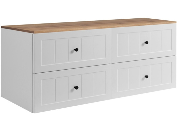 GUSTO biely W160DC závesná skrinka pod umývadlo 160 cm