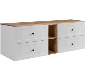 GUSTO biely W180DC závesná skrinka pod umývadlo 180 cm