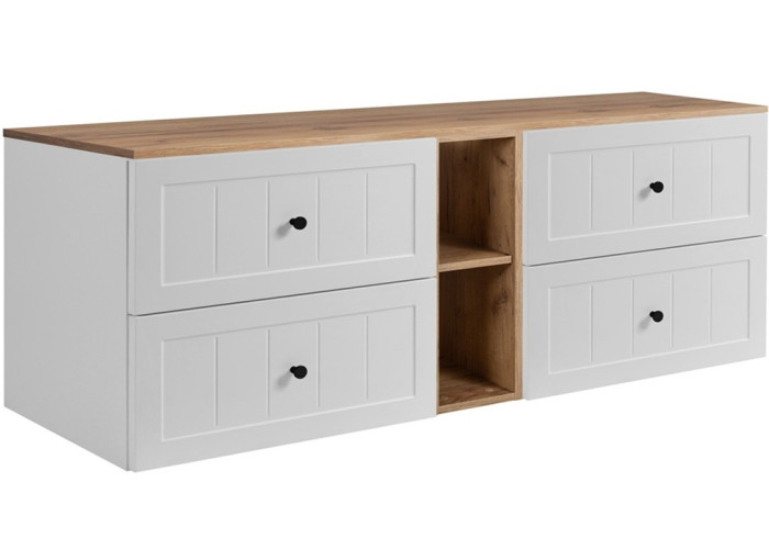 GUSTO biely W180DC závesná skrinka pod umývadlo 180 cm