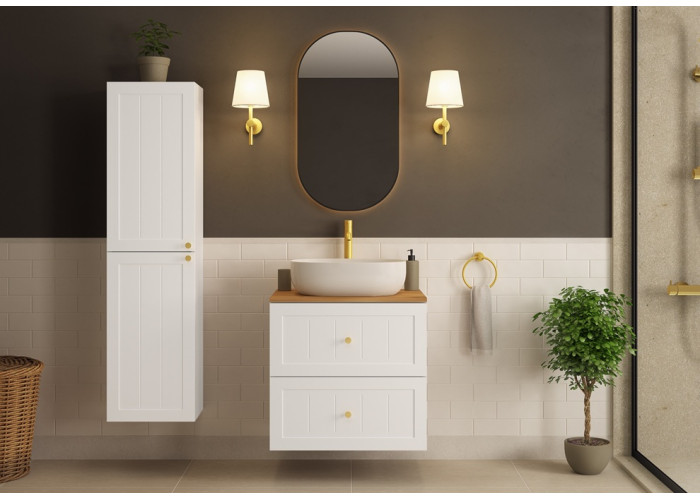 GUSTO biely W120DC závesná skrinka pod umývadlo 120 cm