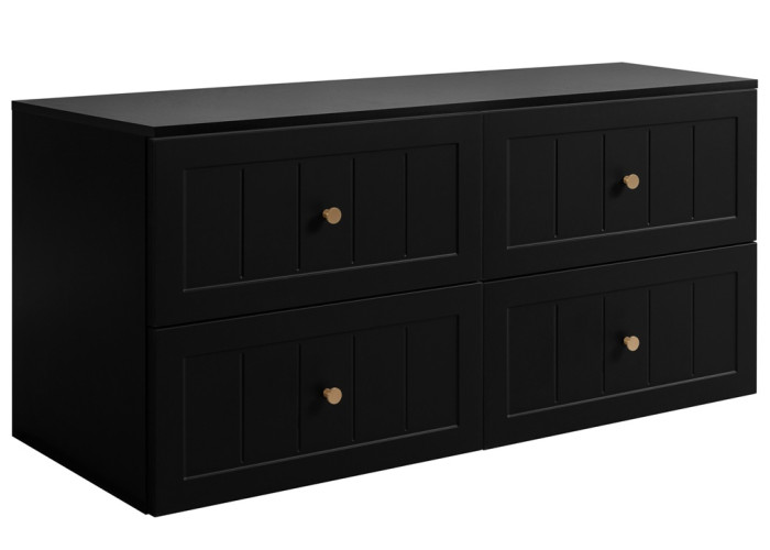 GUSTO čierny B120DB závesná skrinka pod umývadlo 120 cm GUSTO čierny B120DB závesná skrinka pod umývadlo 120 cm