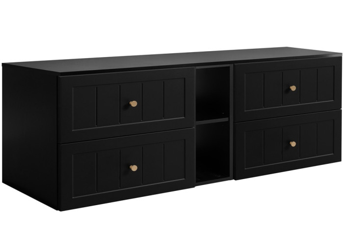 GUSTO čierny B180DB závesná skrinka pod umývadlo 180 cm GUSTO čierny B180DB závesná skrinka pod umývadlo 180 cm