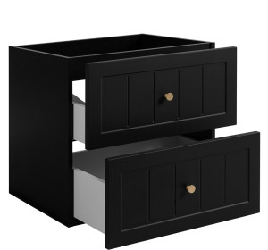 GUSTO čierny B60 závesná skrinka pod umývadlo 60 cm