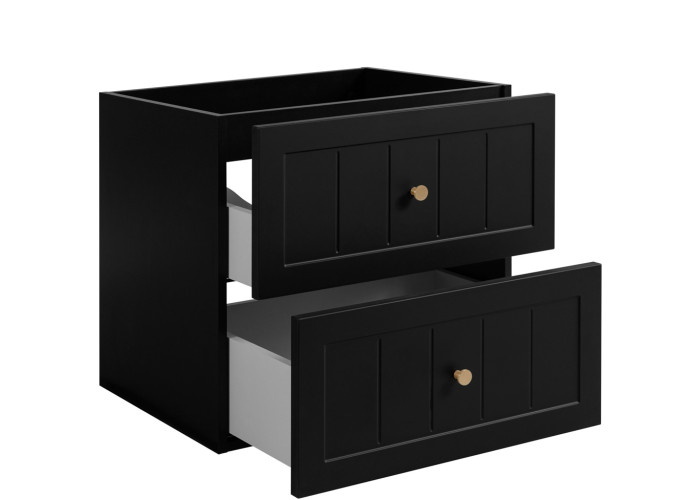 GUSTO čierny B60 závesná skrinka pod umývadlo 60 cm