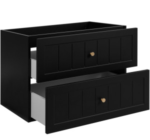GUSTO čierny B80 závesná skrinka pod umývadlo 80 cm