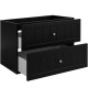 GUSTO čierny B80 závesná skrinka pod umývadlo 80 cm