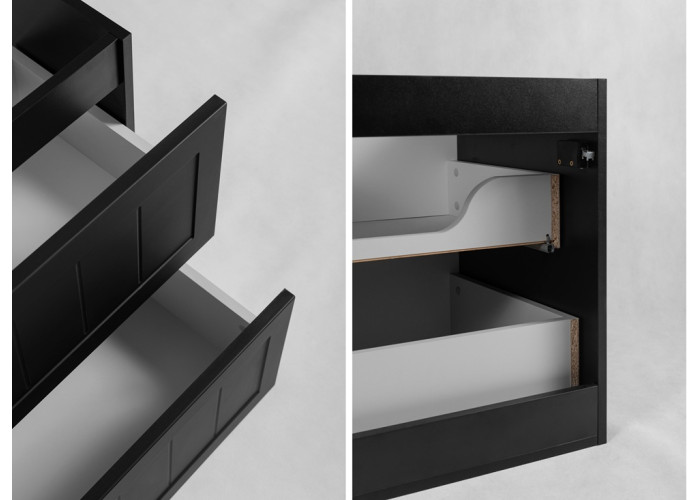 GUSTO čierny B60 závesná skrinka pod umývadlo 60 cm