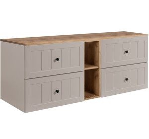 GUSTO kašmír K140DC závesná skrinka pod umývadlo 140 cm